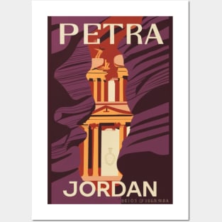 A Vintage Travel Art of Petra - Jordan Posters and Art